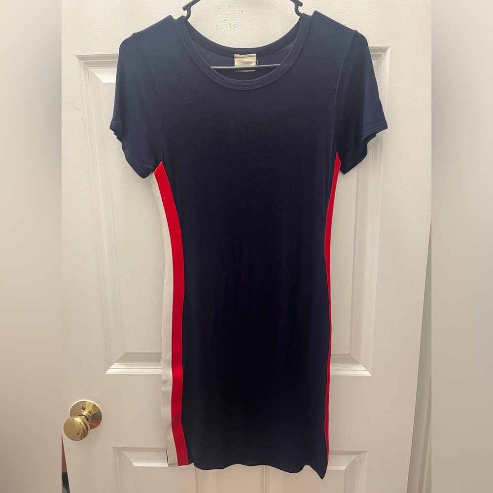 Athleisure Navy Blue Bodycon Mini Dress